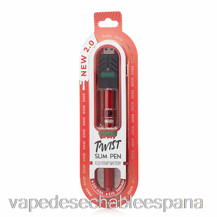Vape Desechable España Ooze Slim Twist Pen 2.0 Flex Temp Bateria Ruby ​​red